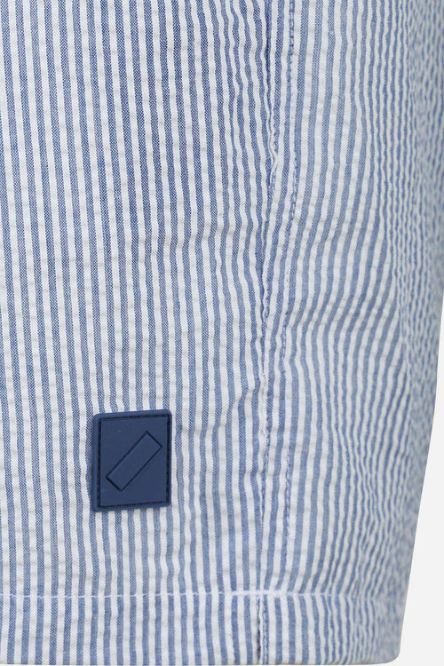 Zwembroek stripe seersucker blauw