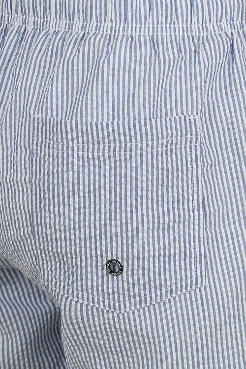 Zwembroek stripe seersucker blauw