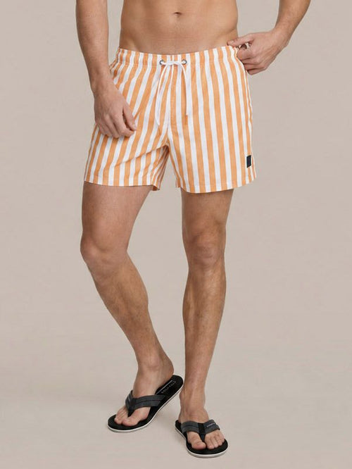 Zwembroek big stripe oranje
