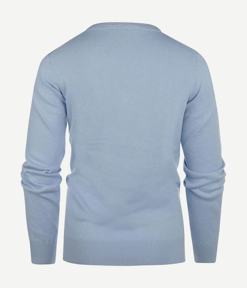 Trui cashmere dames v-hals lichtblauw