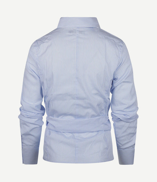 Wikkel blouse julia streep lichtblauw