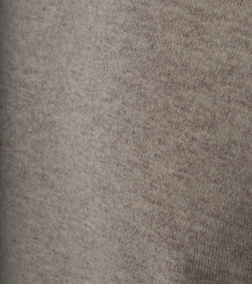 Pullover v-hals merinowol taupe