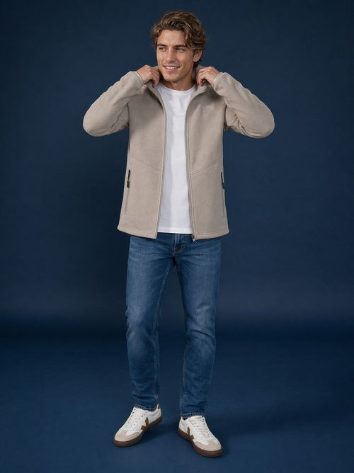 Fleece jack miracle taupe