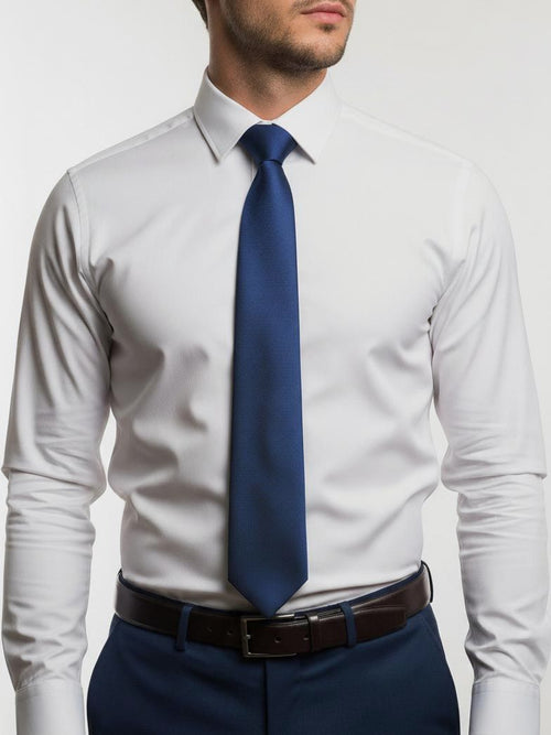 Zijde stropdas royal blauw