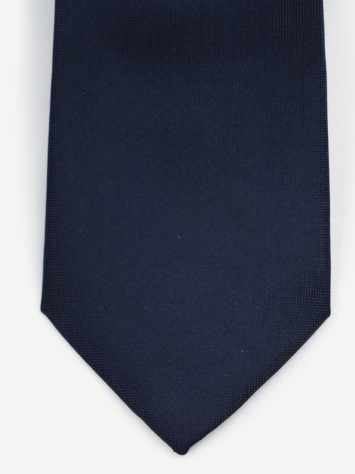 Suitable zijde stropdas donkerblauw