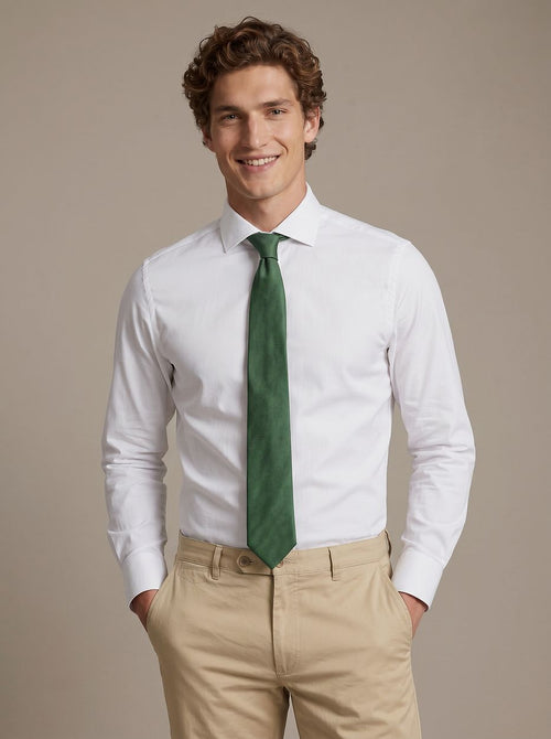 Zijde stropdas groen