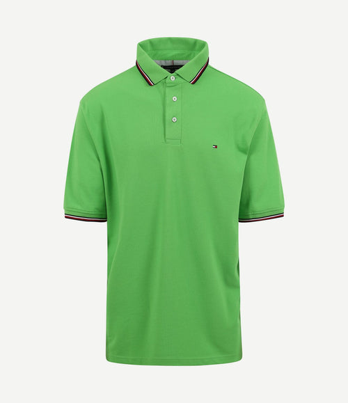 1985 tripped poloshirt fel groen