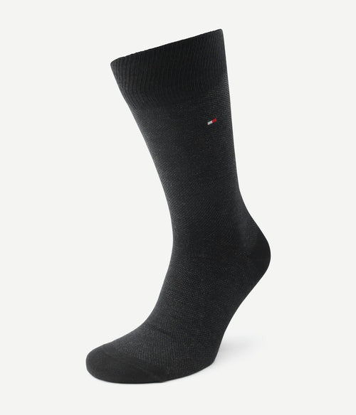 Tommy Hilfiger (2-pack) sokken birdseye zwart