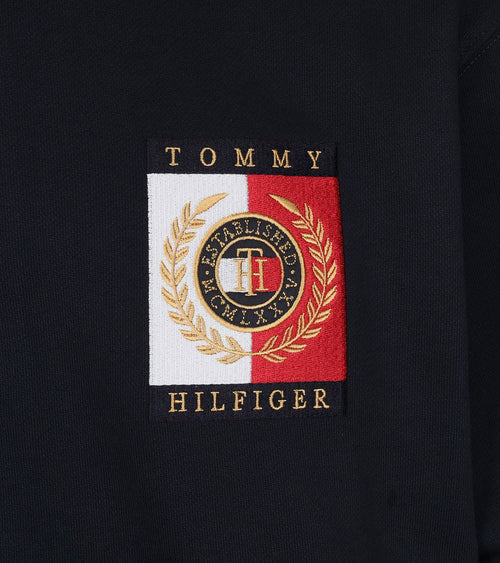 Tommy Hilfiger big and tall sweater zipper donkerblauw