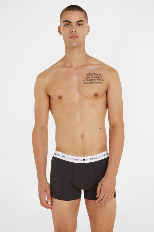 Boxer trunk (3-pack) zwart/white/grey