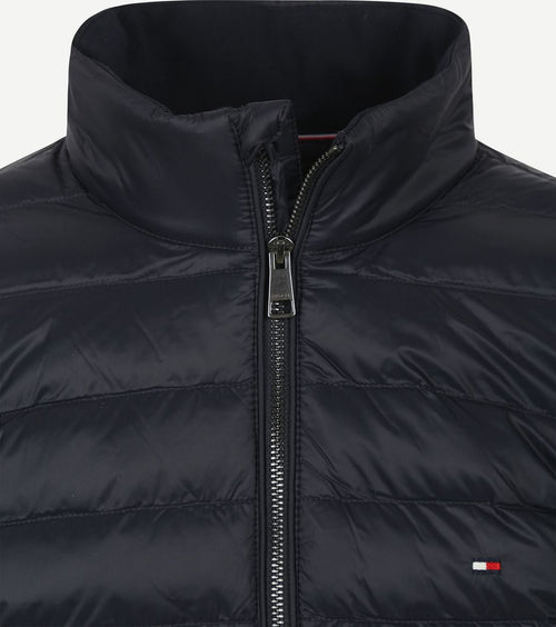 Tommy Hilfiger cardigan mix media jas donkerblauw | Regular-fit