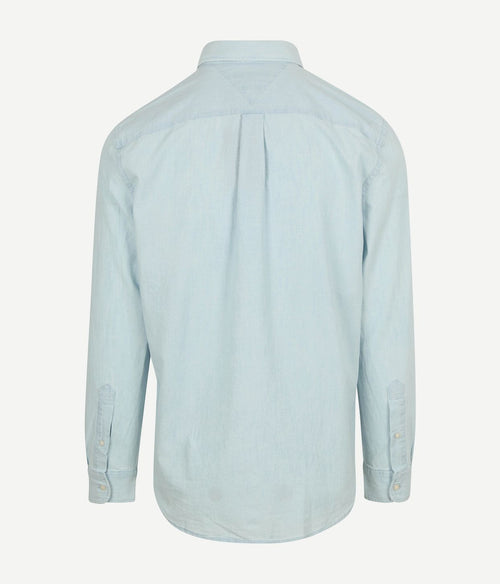 Tommy Hilfiger chambray overhemd lichtblauw | Regular-fit