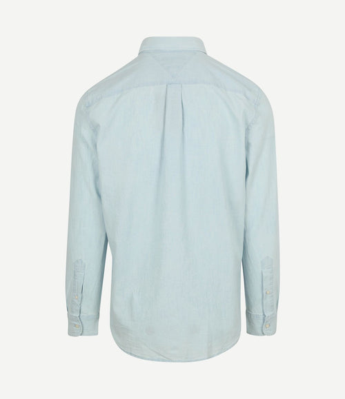 Chambray overhemd lichtblauw