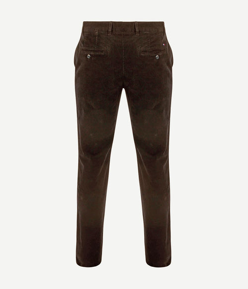 Tommy Hilfiger denton broek corduroy bruin | Regular-fit