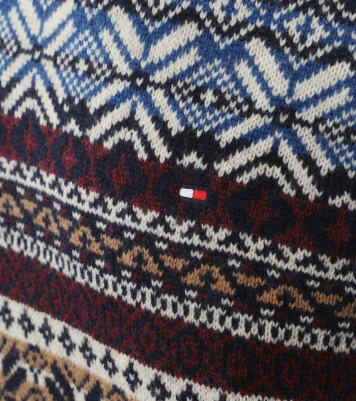 Tommy Hilfiger fairisle trui print camel | Regular-fit