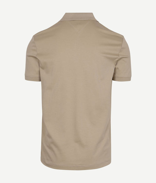 Half-zip polo interlock beige