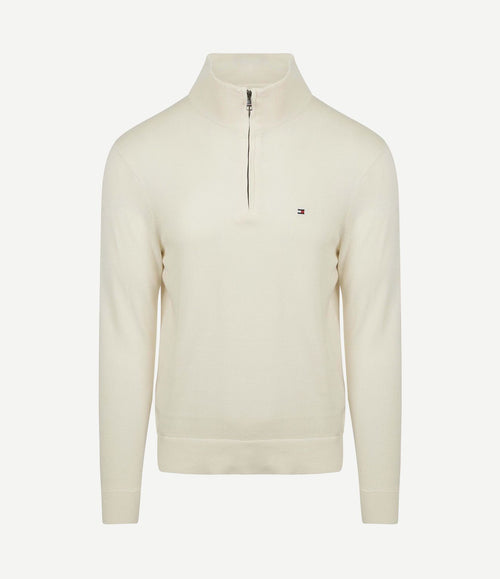 halve rits trui essential off white