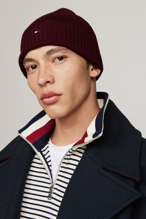 Tommy Hilfiger knitted muts bordeaux