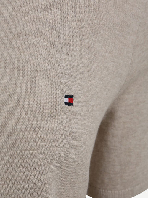 Knitted polo beige