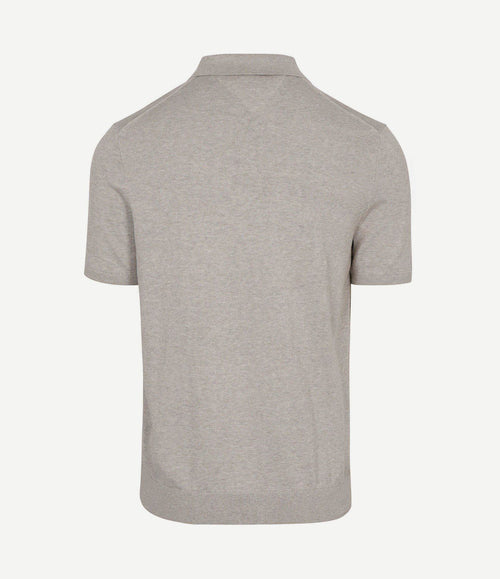 Knitted polo beige
