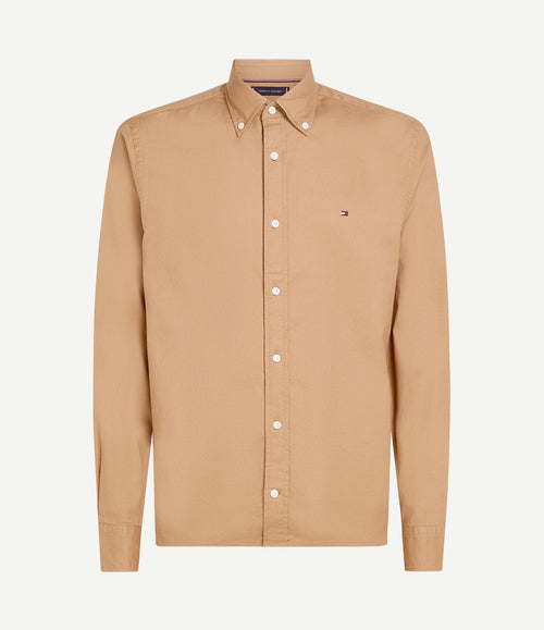 Overhemd brushed beige