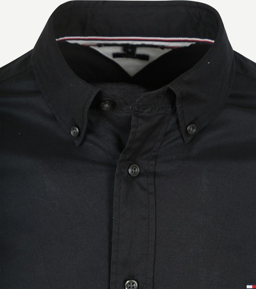Tommy Hilfiger overhemd flex zwart | Regular-fit