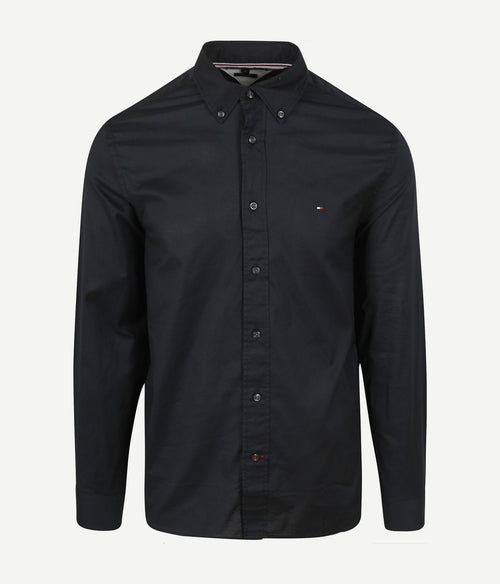 Tommy Hilfiger overhemd flex zwart | Regular-fit
