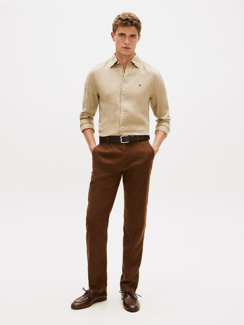 Overhemd linnen beige