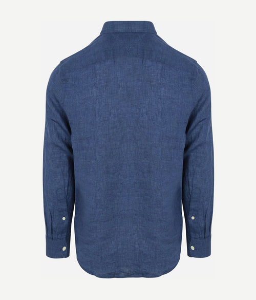 Overhemd linnen indigo