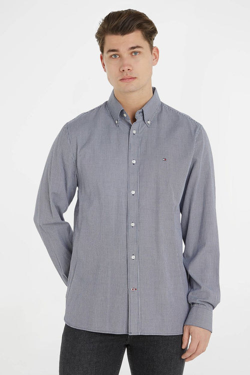 Tommy Hilfiger overhemd ruiten donkerblauw | Regular-fit
