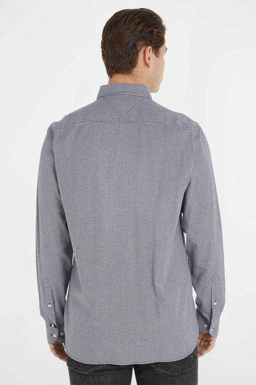Tommy Hilfiger overhemd ruiten donkerblauw | Regular-fit