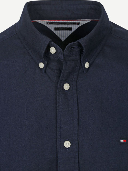 Tommy Hilfiger Oxford overhemd donkerblauw | Regular-fit