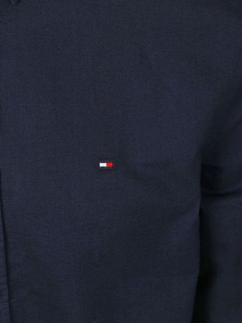 Tommy Hilfiger Oxford overhemd donkerblauw | Regular-fit