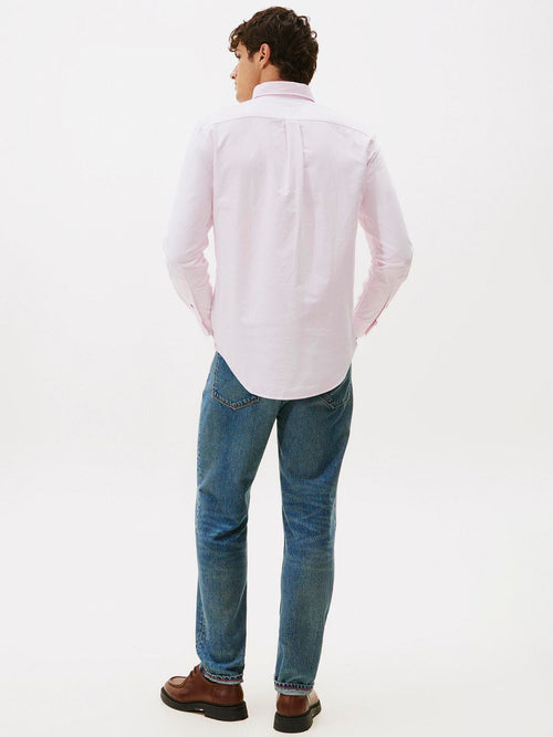 Tommy Hilfiger Oxford overhemd streep roze | Regular-fit