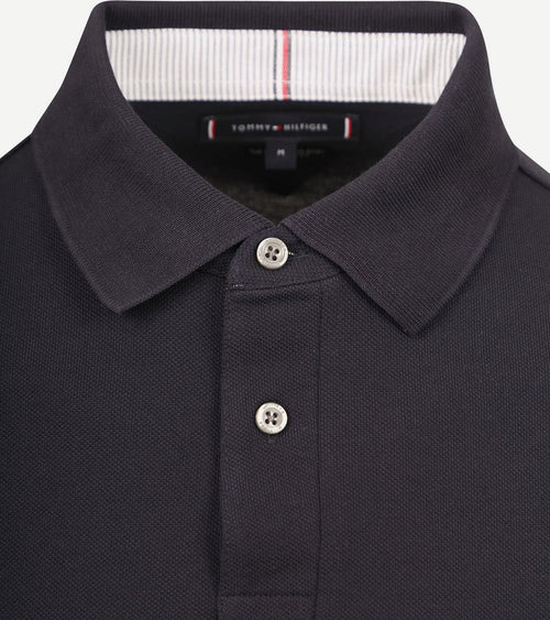 Poloshirt long sleeve donkerblauw