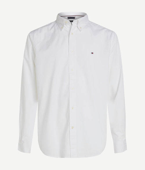 Poplin overhemd flex wit