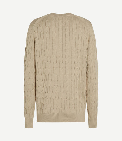 Pullover cable beige