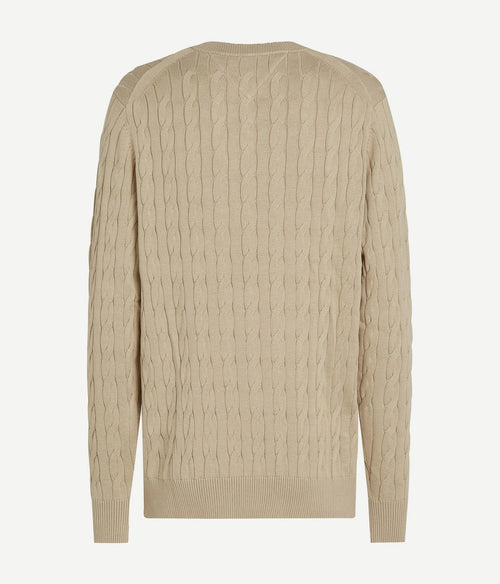Pullover cable beige