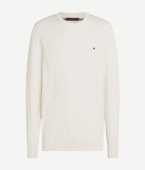 Tommy Hilfiger pullover cable off white | Regular-fit