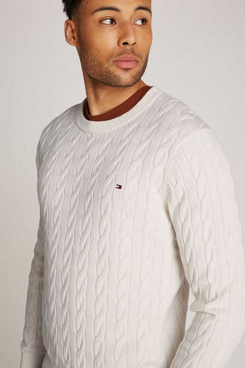 Tommy Hilfiger pullover cable off white | Regular-fit
