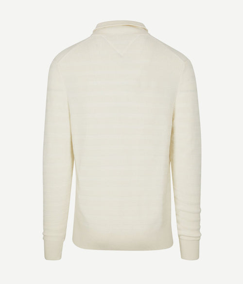 Tommy Hilfiger pullover halfzip structure ivory | Regular-fit