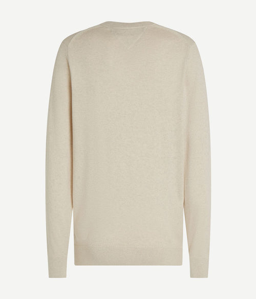Tommy Hilfiger pullover cotton kashmir ecru | Regular-fit