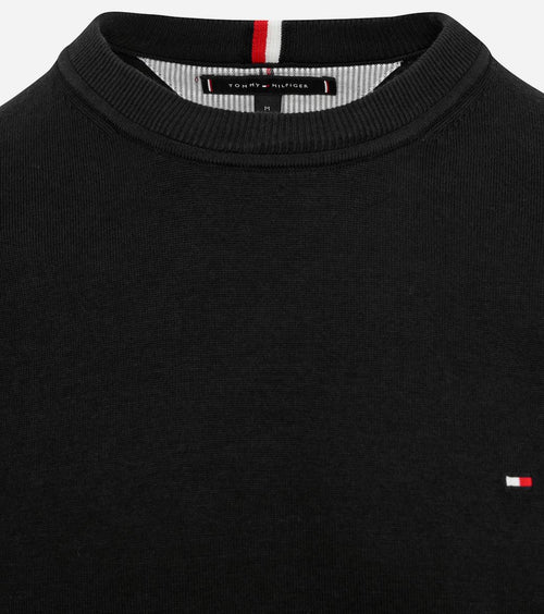 Tommy Hilfiger pullover o-hals zwart | Regular-fit
