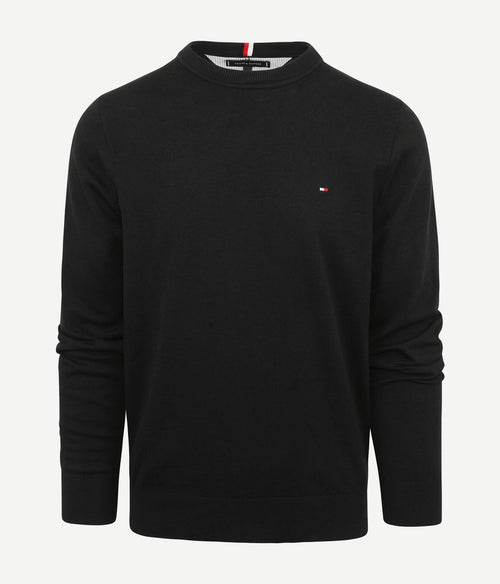 Tommy Hilfiger pullover o-hals zwart | Regular-fit