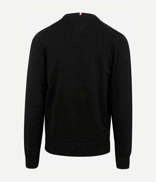 Tommy Hilfiger pullover o-hals zwart | Regular-fit