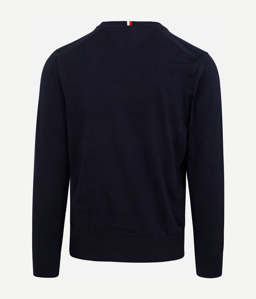 Tommy Hilfiger pullover v-hals donkerblauw | Regular-fit