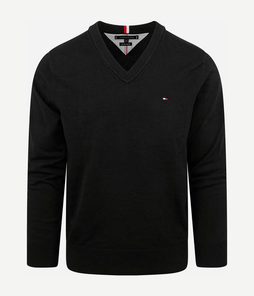 Tommy Hilfiger pullover v-hals zwart | Regular-fit