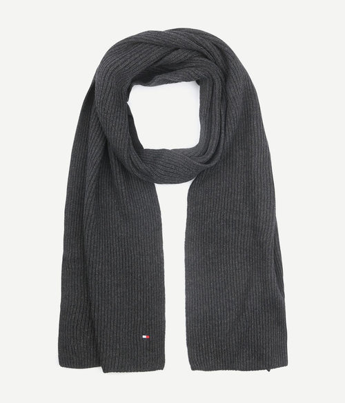Tommy Hilfiger rib sjaal antraciet