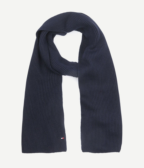 Tommy Hilfiger rib sjaal donkerblauw