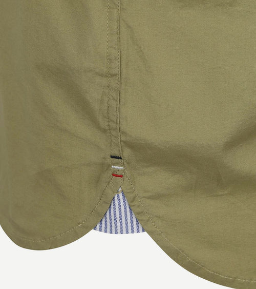 Tommy Hilfiger short sleeve overhemd flex groen | Regular-fit